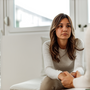 Worried woman surviving her problem with depression.