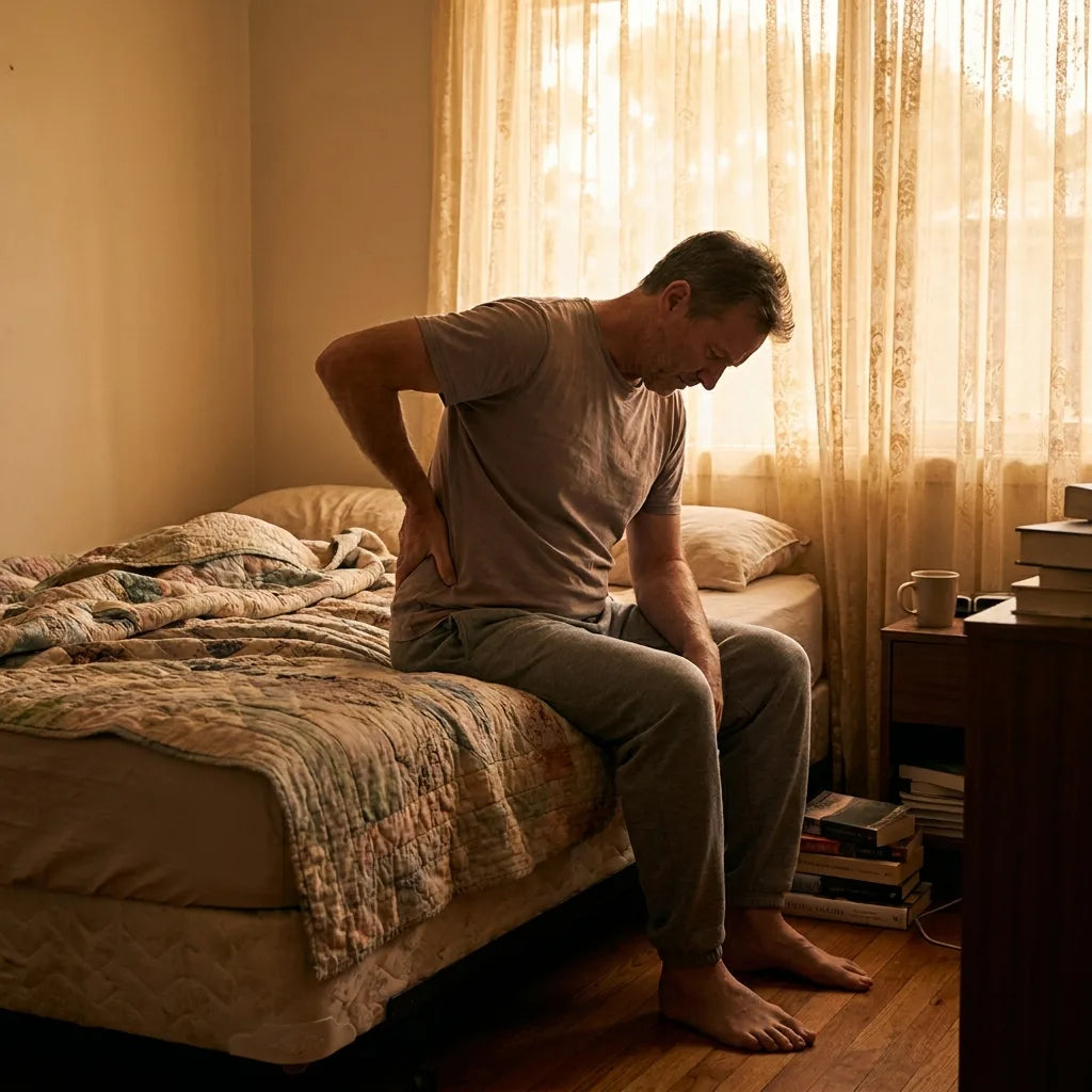 Waking up stiff on a perfectly good mattress, a position problem, not a surface problem