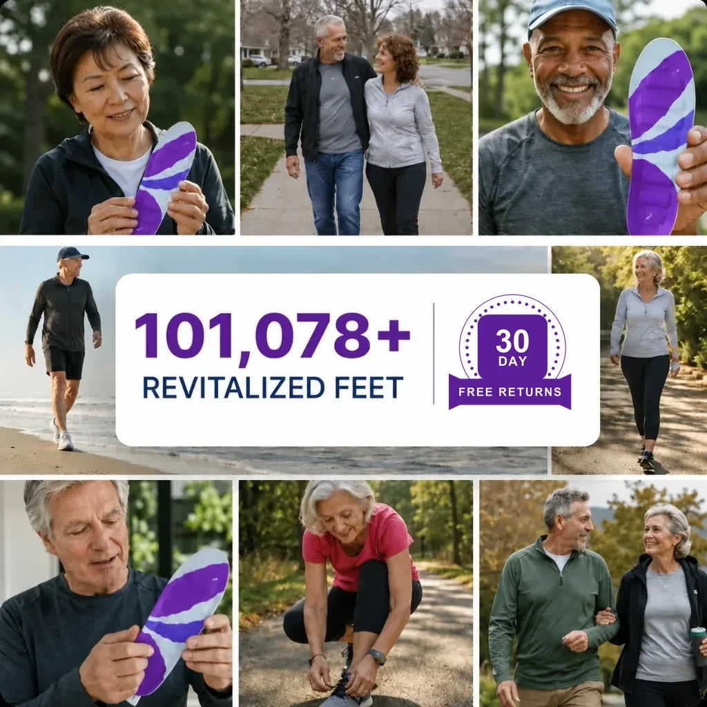 RegenRx customers and a 30-day free returns seal. Over 101,000 revitalized feet.