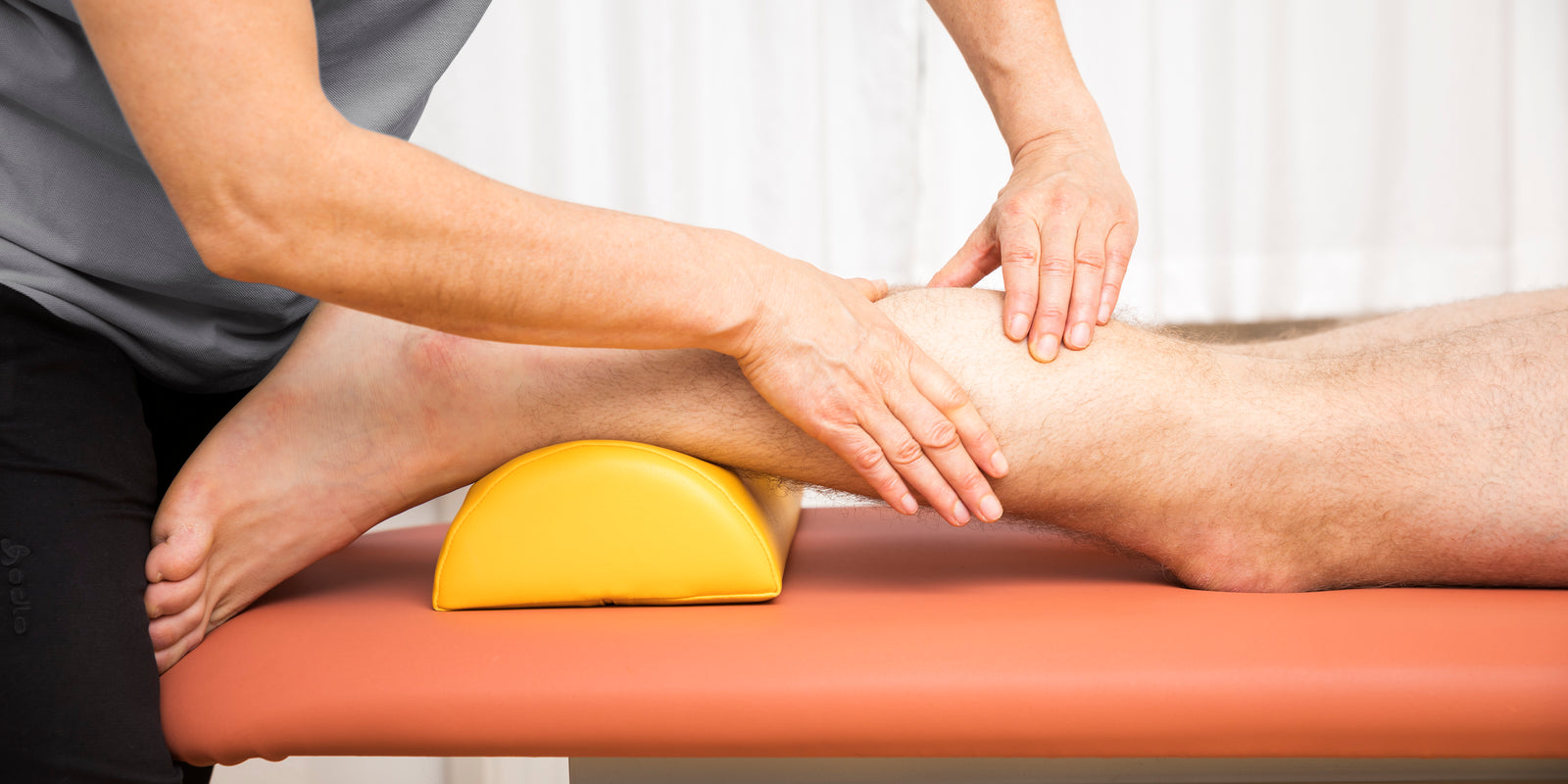 An image of a young man at the physio therapy