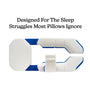 pillow with text on a white background