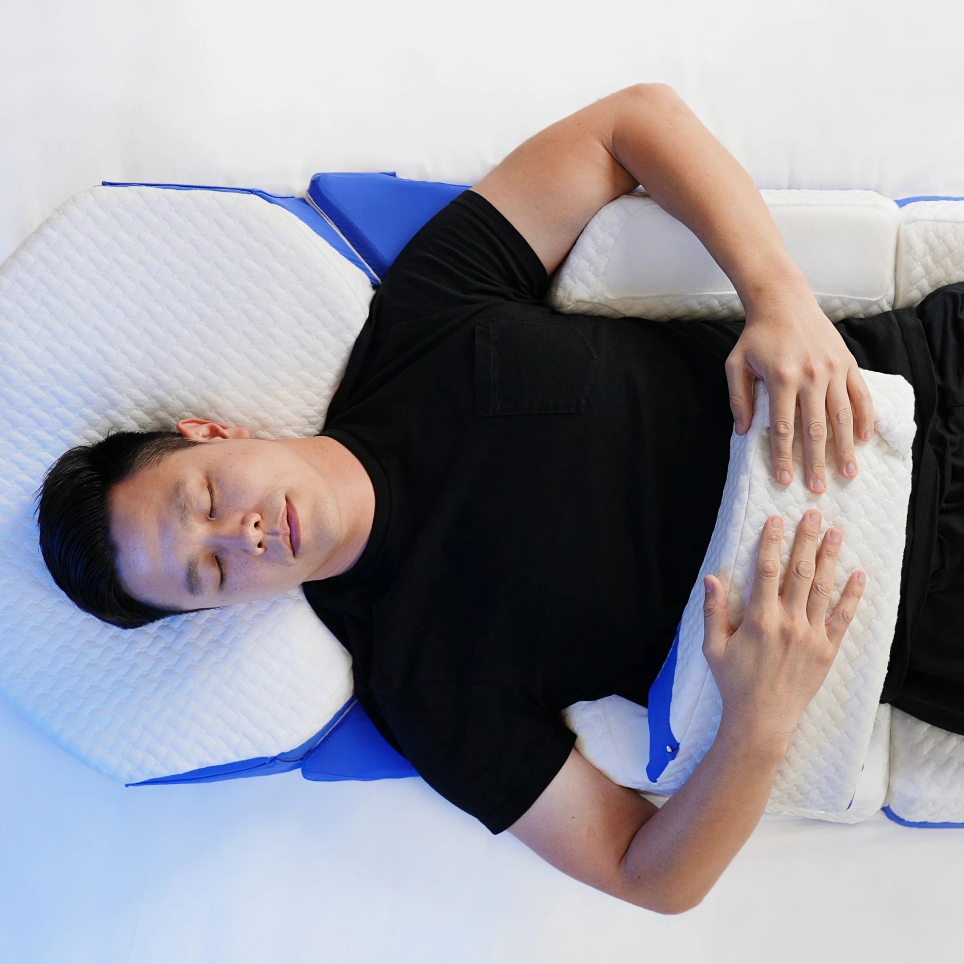 Elevated, aligned sleeping position for combined neck and reflux needs